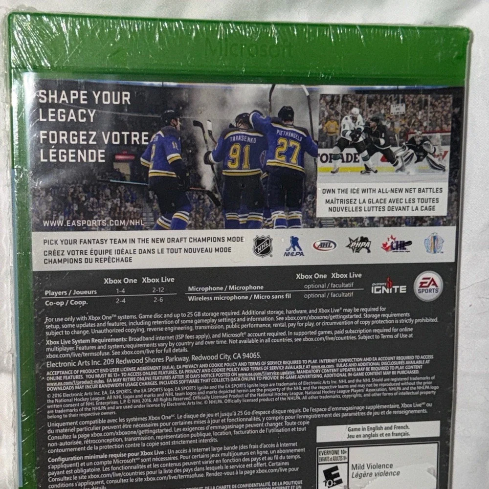 EA Sports NHL 17 Xbox One Video Game New Factory Sealed World Cup of Hockey 2016